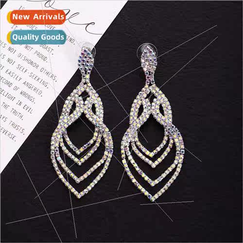 geometric micro-set diamond earrings ins wind senior sense n