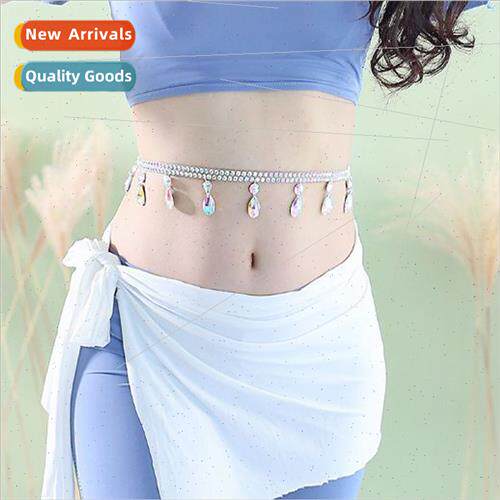 Belly dance new waist chain hand hot diamond water drop colo