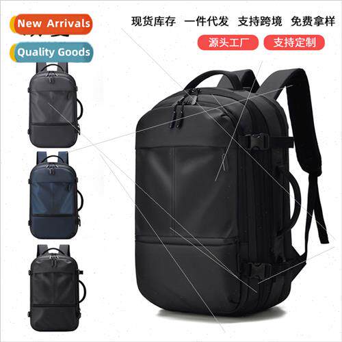 Leather membrane shoulder bag men printing logo large capacy