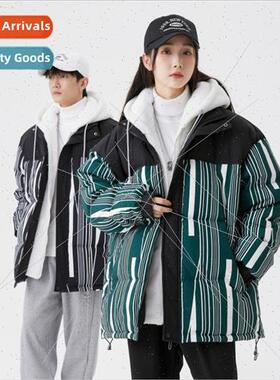 2023 winter new down jacket men women couples personalized v