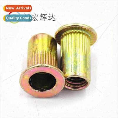 Color zinc rivet nut flat head vertical thread pull cap smal