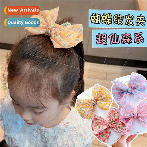 Spring Summer flowers bow children hair clips ltle girl swee