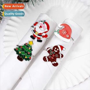 Europe new Santa Claus napkin ring bell snowflake Christmas
