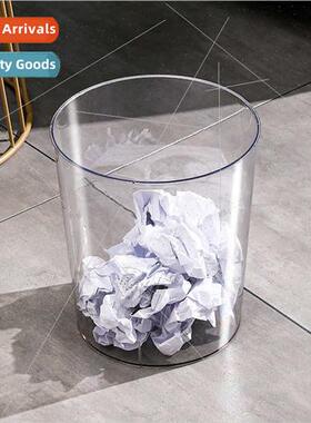 mple round mouth transparent garbage can household whout lid