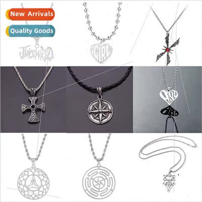 Stainless steel necklace men tanium steel necklace female hu