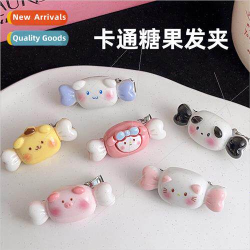 Cute blush candy hair clips ins sweet cartoon duckbill clip