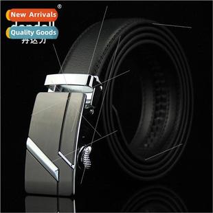 Genuine leather belts men belts automatic buckle cowhide pan