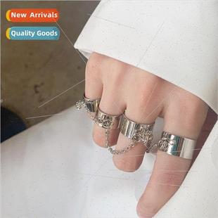 Openings Combo amese Women Men Fan Punk Ring Chain Bounce