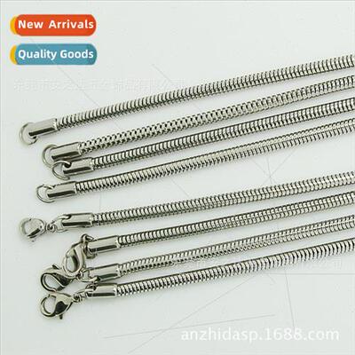 Jewellery chain stainless steel round snake chain flat snake
