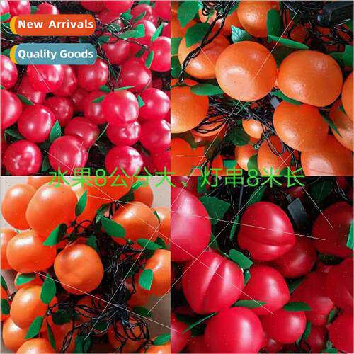Export led simulation fru string lights apple yellow peach p