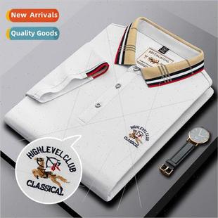 short sleeved POLO Qualy business summer shirt lapel men