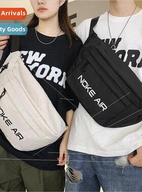 Korea crossbody bag men letters chest bag large capacy stude