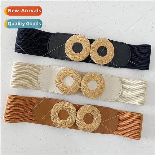 Circle buckle head belt female decorative waist seal skirt r
