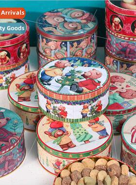 ins wind cookie small size box tin box cake sealed 4 inch 6