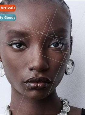 earrings French retro colorful resin earrings cold wind seni