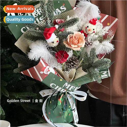 Christmas wrapping paper 适用Applebouquet diy material flowe