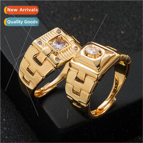 Europe Fashion Copper Genuine Gold Plated Micro Zirconia Geo