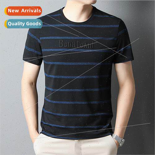 Summer half-sleeved men business round neck short-sleeved t-