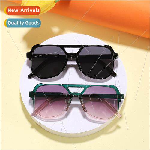new double beam square frame children sunglasses female tide