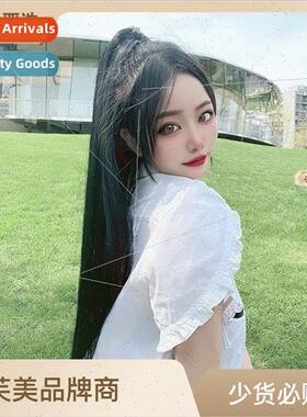 Wig female ponytail long strap-on invisible breathable exten