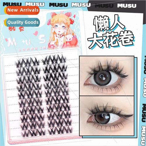 Double V lazy people big flower volume black fine stems fals