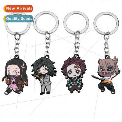 Anime metal alloy keychain ghost destroyed blade charcoal ro