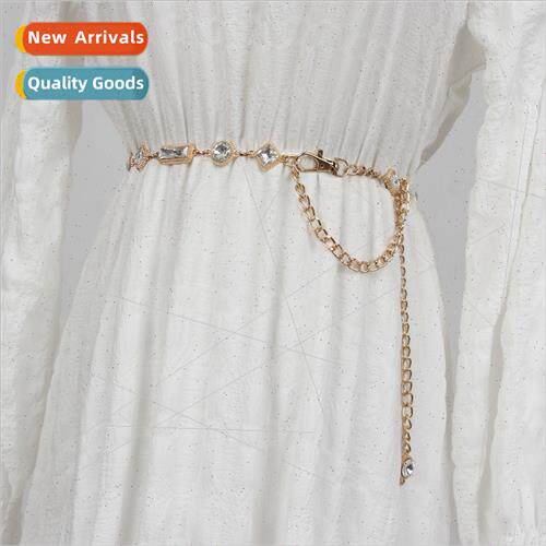 Sparkling rhinestone inlaid belt versatile fashion dress chi