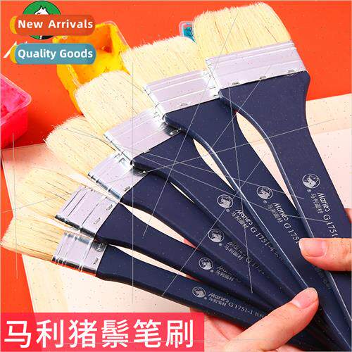 G1751 long rod pig bristle paint brush acrylic oil painting