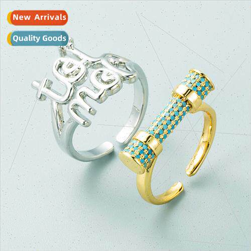Europe fashion creative geometric copper micro-set zirconia