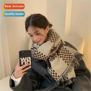 cashmere scarf female England and imation fall winter plaid