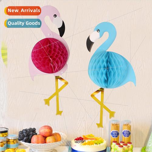 2023 new pink flamingo hummingbird hive hanging three-dimens