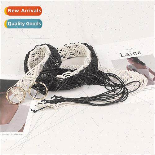 Casual retro belt female braided tassel dress sub accessorie