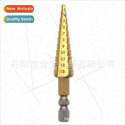 3-13mm tanium plated hexagonal shank step drill golden pagod