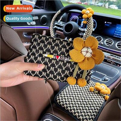 Sunflower Car Tissue Box Creative Car Tissue Box Hanging Tis