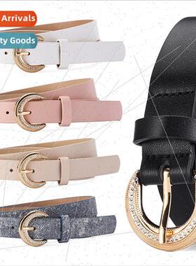 2024 new Europe rhinestone inlaid alloy buckle ladies elegan