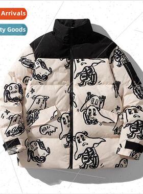 Winter cotton jacket men women couple  cartoon hip-hop tide