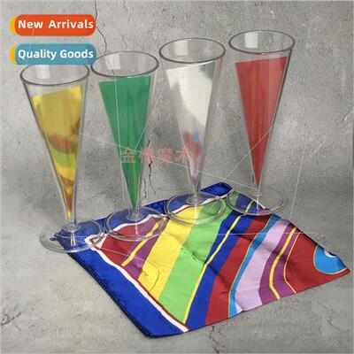 Color ring  silk scarf Cocktail color change Glass color cha
