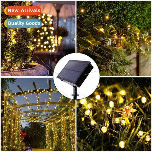 New remote control solar led string lights outdoor waterprog