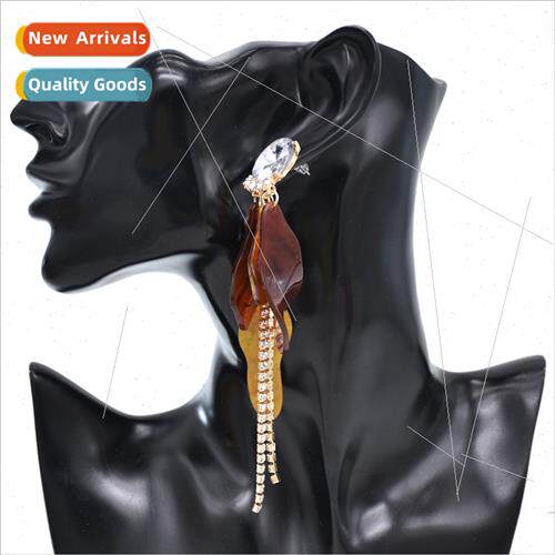 2023 jewelry irregular diamond acrylic earrings fashion two-