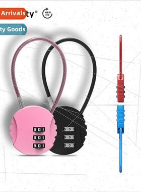 01U Round Wire Rope Combination Lock Biscu Lock Schoolbag Ba