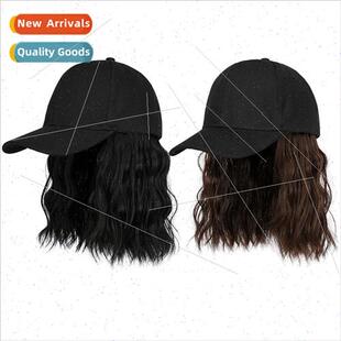Hat wig one-piece female fashion wig cap o bobble head summe