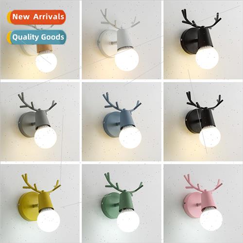 Scandinavian macaron wall light led modern minimalist bedsid