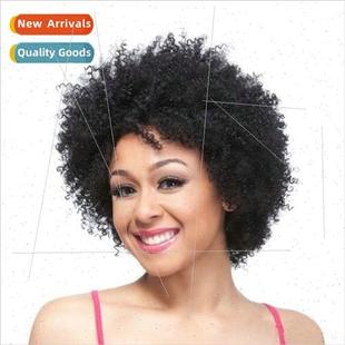 Wig Women Curly Fashion Fluffy Small Afro Hair Europe Short