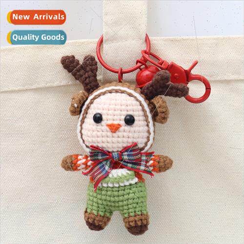 Handmade Crochet Christmas Deer Knted Doll Pendant Finished