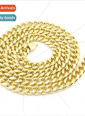 Europe Fashion Eco-friendly Electroplated Gold Necklace 12mm