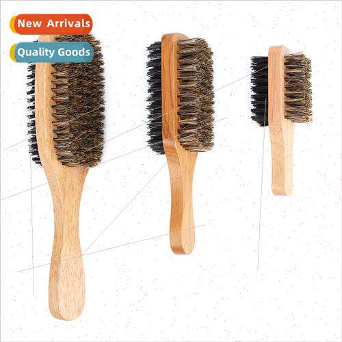 dudemens double-sided bristle beard brush styling brush bear