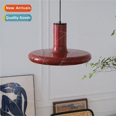 Denmark Scandinavian red frisbee chandelier simple living ro