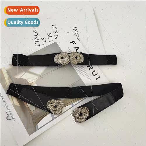 Metal small cotton belt female retro elastic elastic thin be