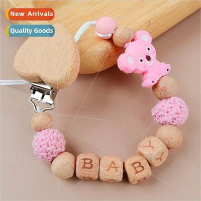 Peach beech clip Koala silicone beads Anti-fall chain Croche