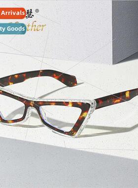 New cat-eye fashion anti-blue light glasses 3928 Europe flat